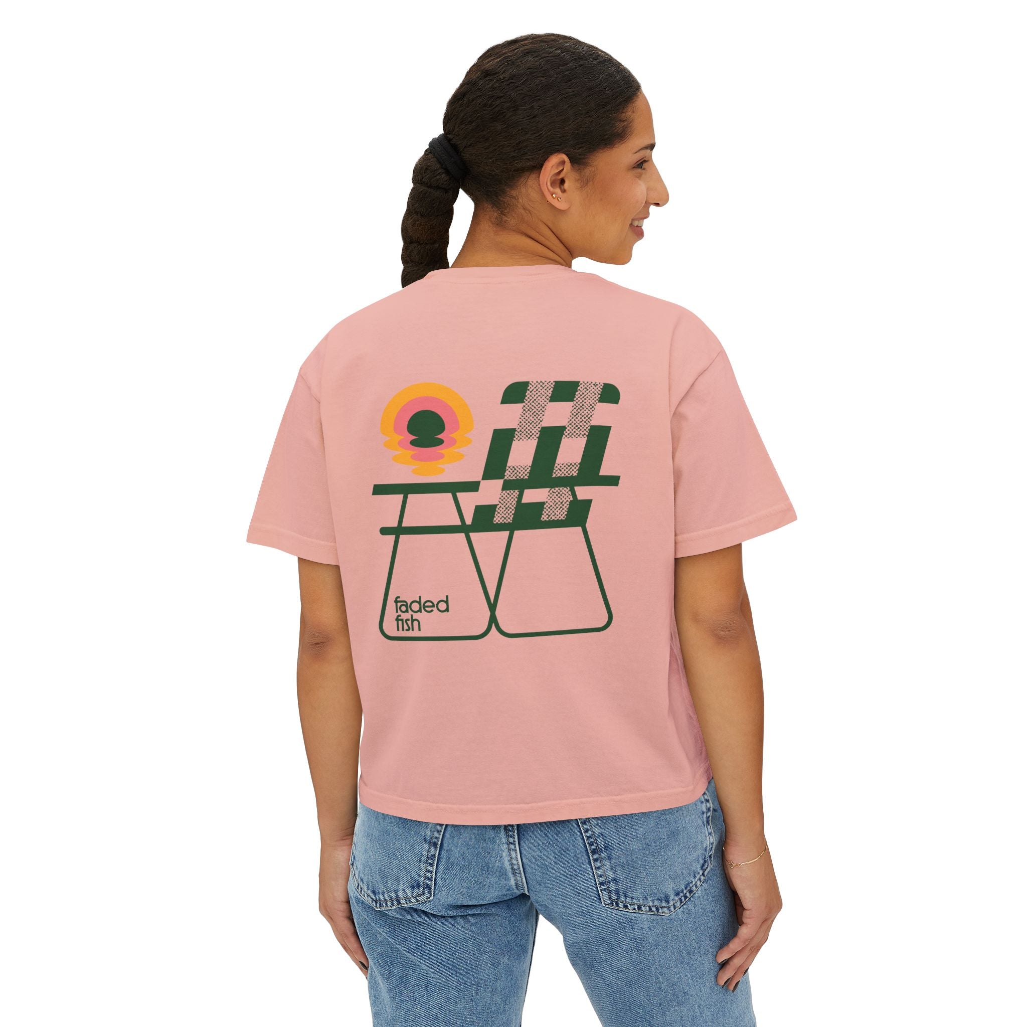 Faded Fish Coastal Recline Boxy Tee